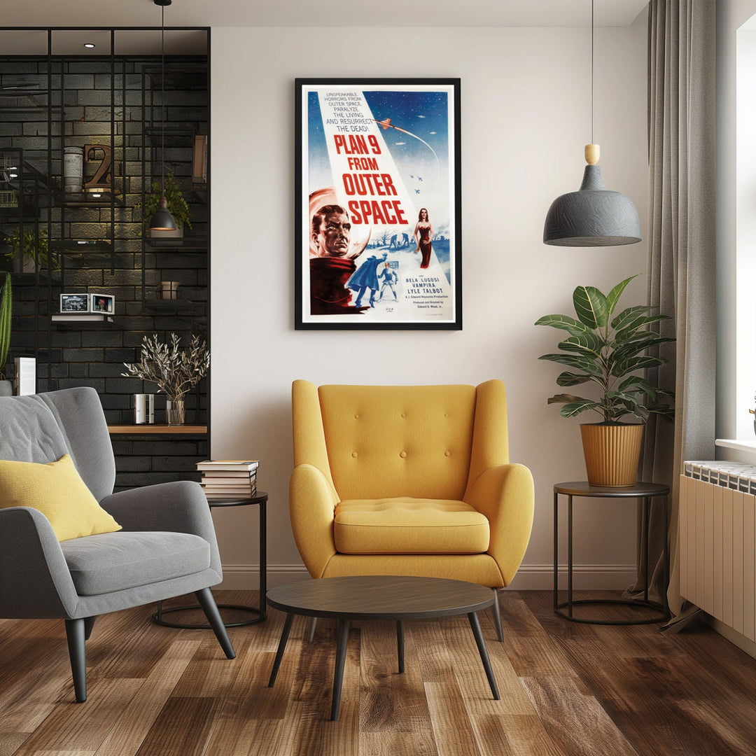 "Plan 9 From Outer Space" (1959) Framed Movie Poster