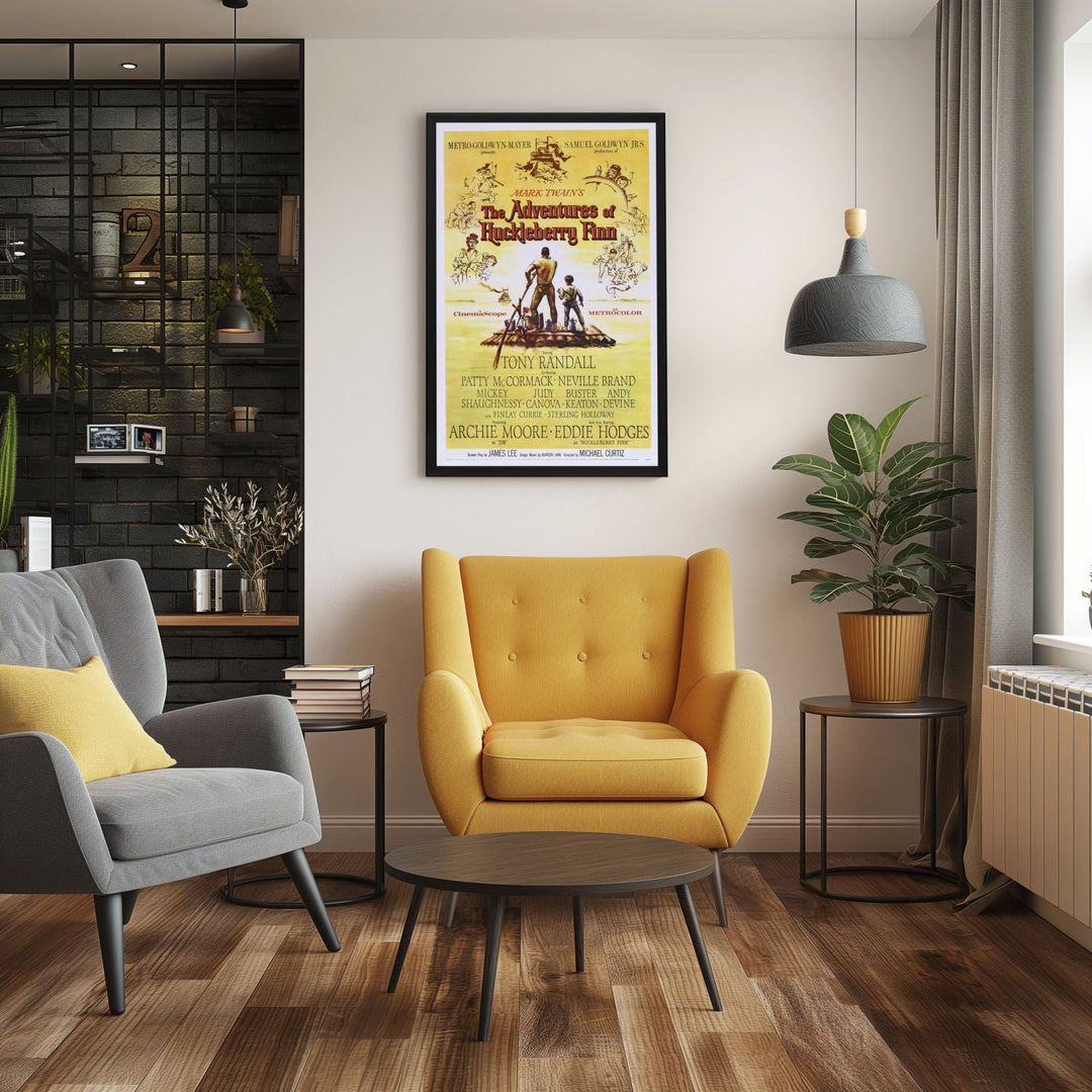 "Adventures Of Huckleberry Finn" (1960) Framed Movie Poster