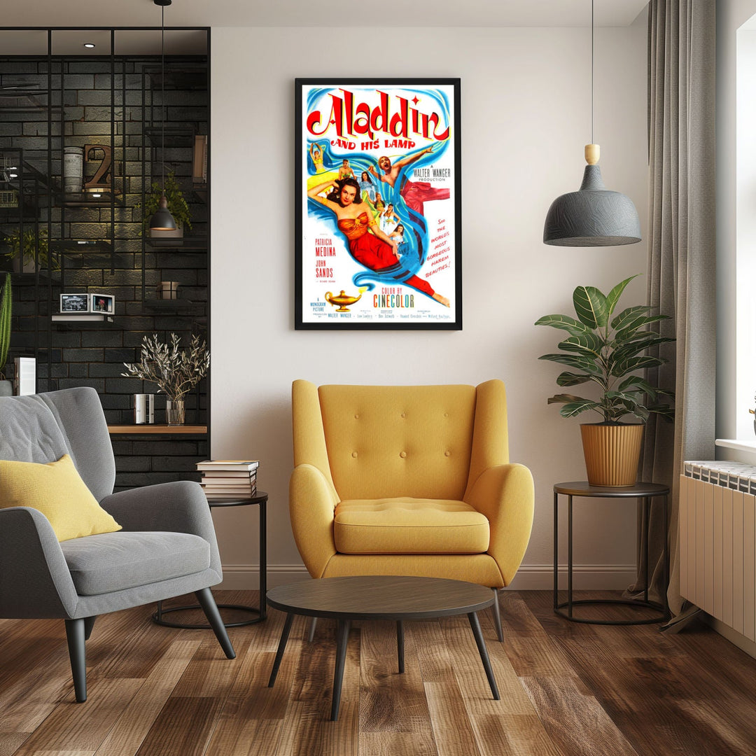 "Aladdin And His Lamp" (1952) Framed Movie Poster
