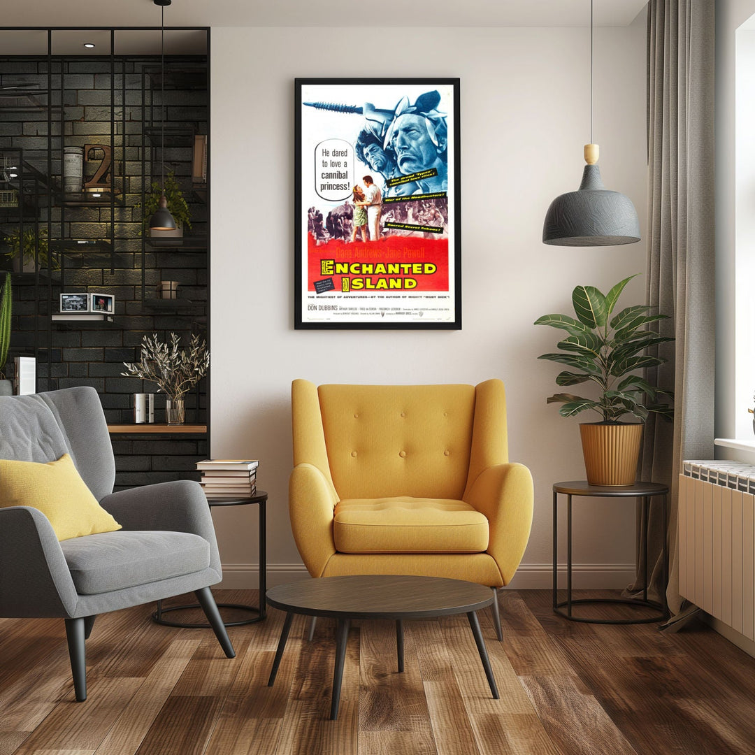 "Enchanted Island" (1958) Framed Movie Poster