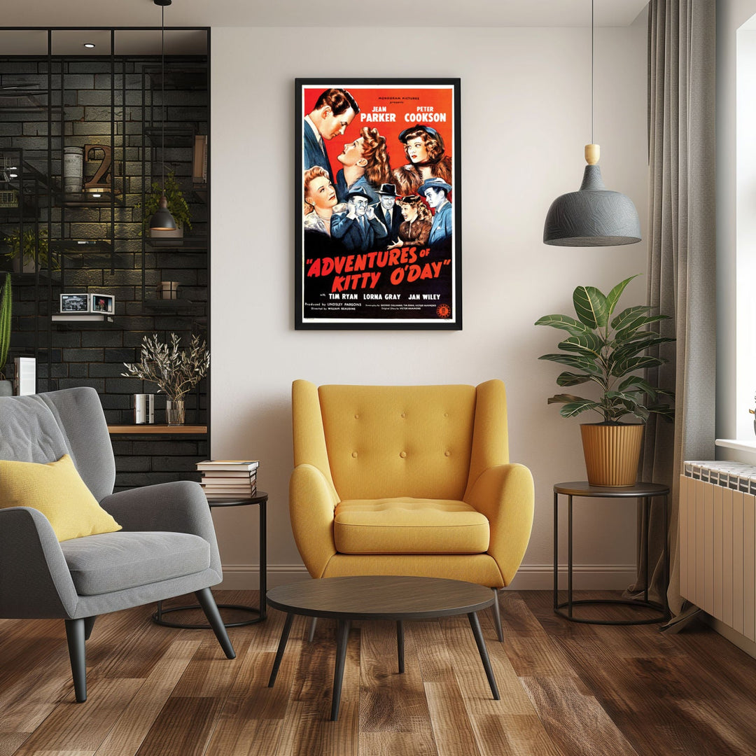 "Adventures Of Kitty O'Day" (1945) Framed Movie Poster