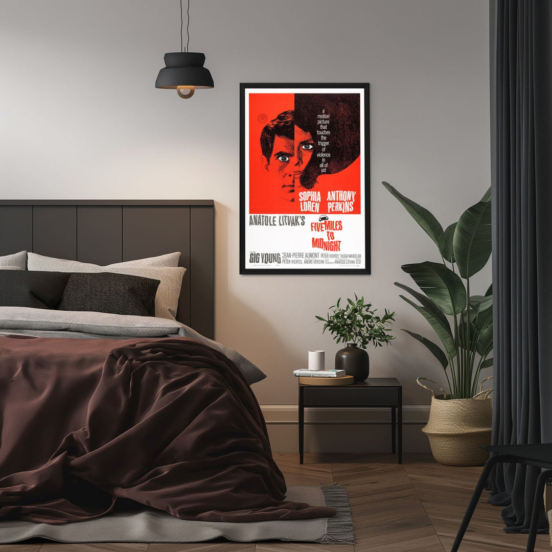 "Five Miles To Midnight" (1963) Framed Movie Poster