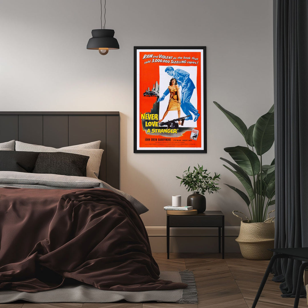 "Never Love A Stranger" (1958) Framed Movie Poster