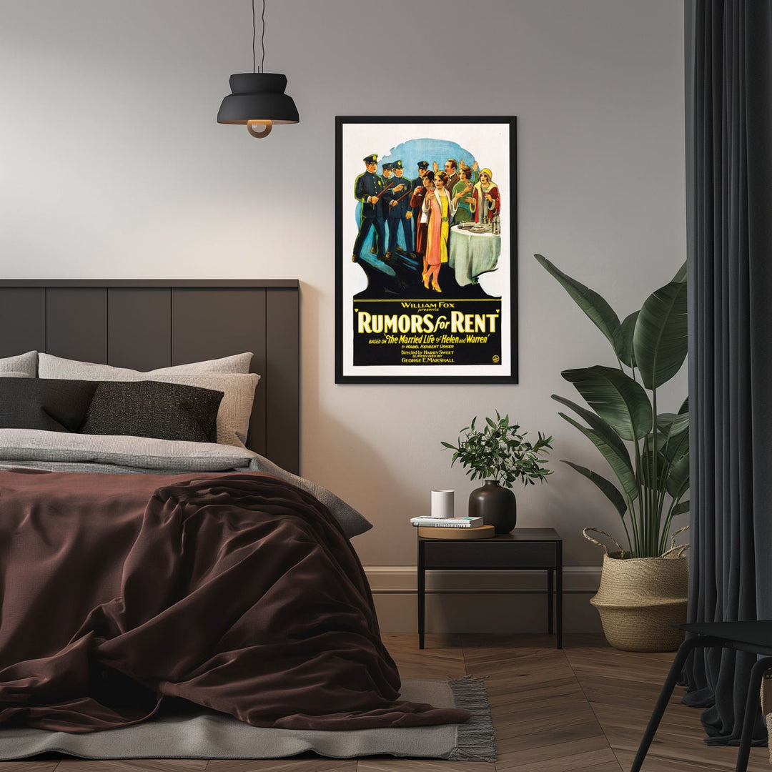 "Rumors For Rent" (1927) Framed Movie Poster