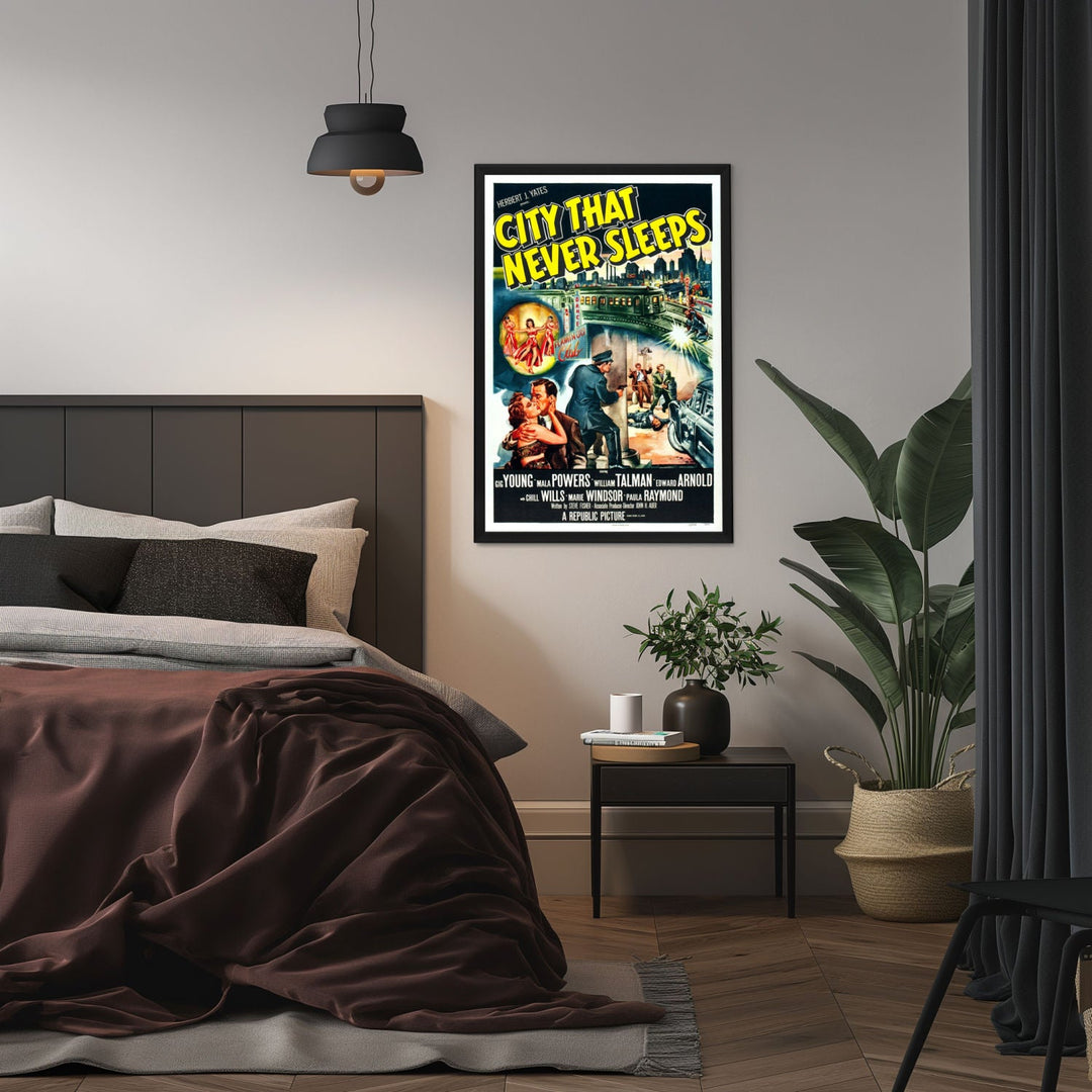 "City That Never Sleeps" (1953) Framed Movie Poster