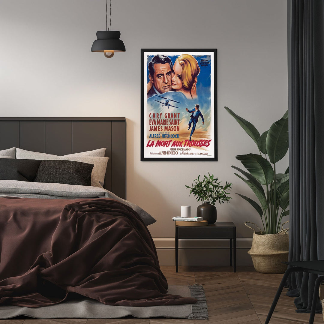 "North By Northwest (French)" (1959) Framed Movie Poster