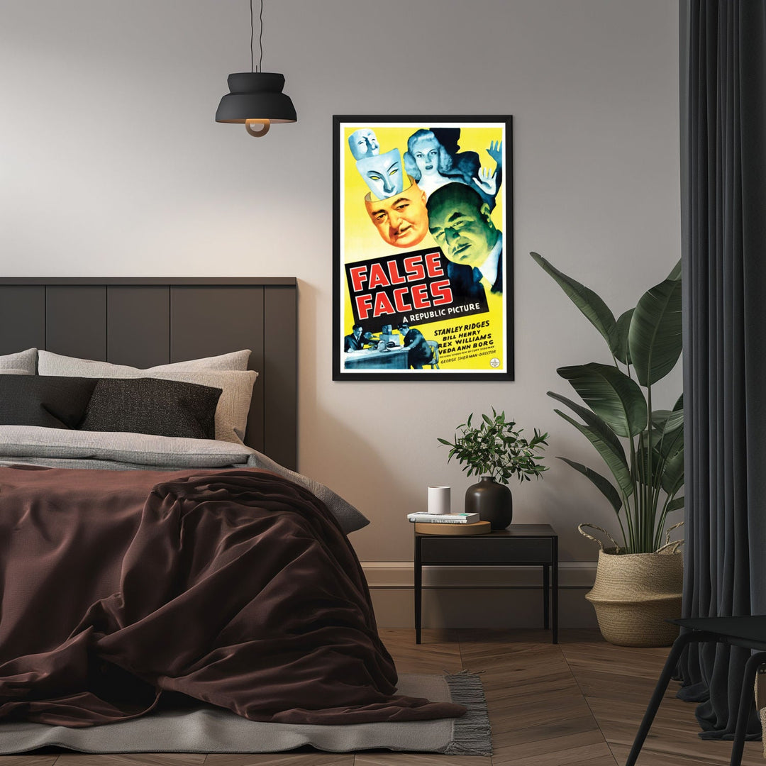 "False Faces" (1943) Framed Movie Poster