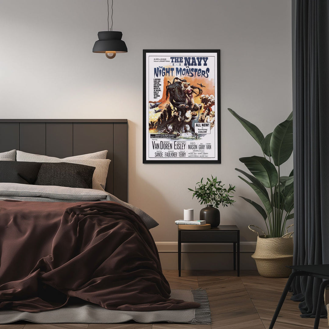 "Navy Vs. The Night Monsters" (1966) Framed Movie Poster