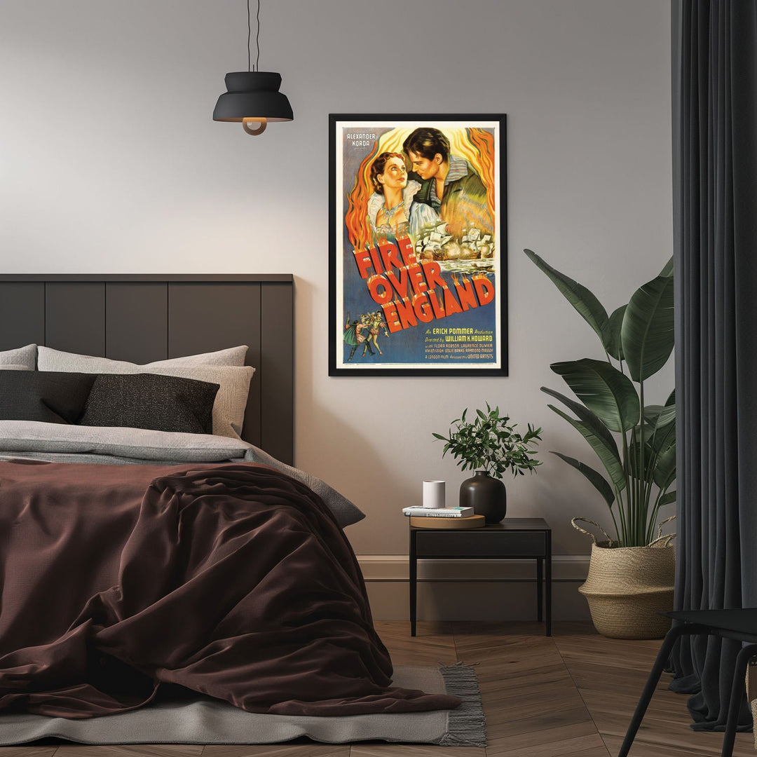 "Fire Over England" (1937) Framed Movie Poster