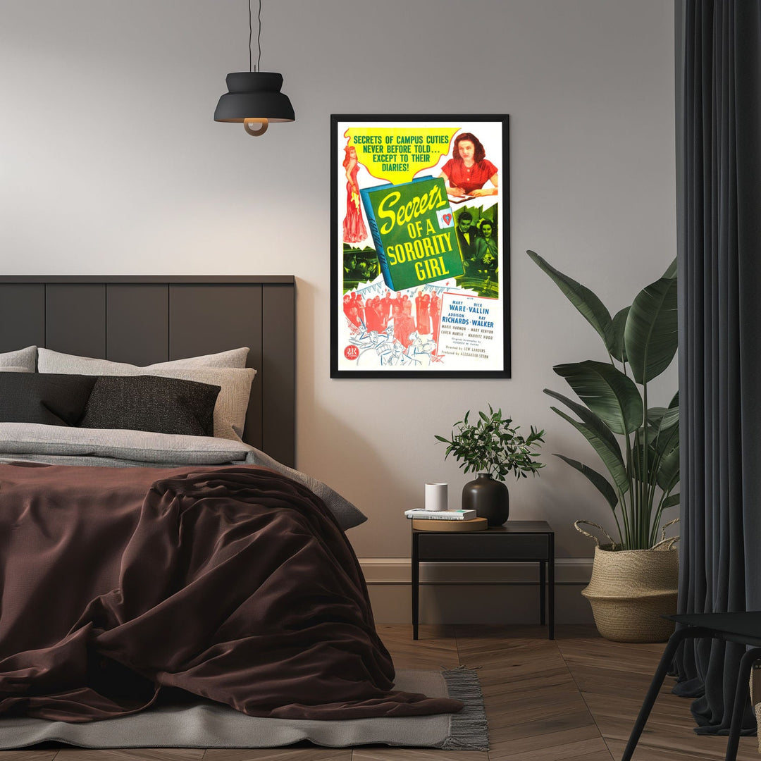 "Secrets Of A Sorority Girl" (1945) Framed Movie Poster