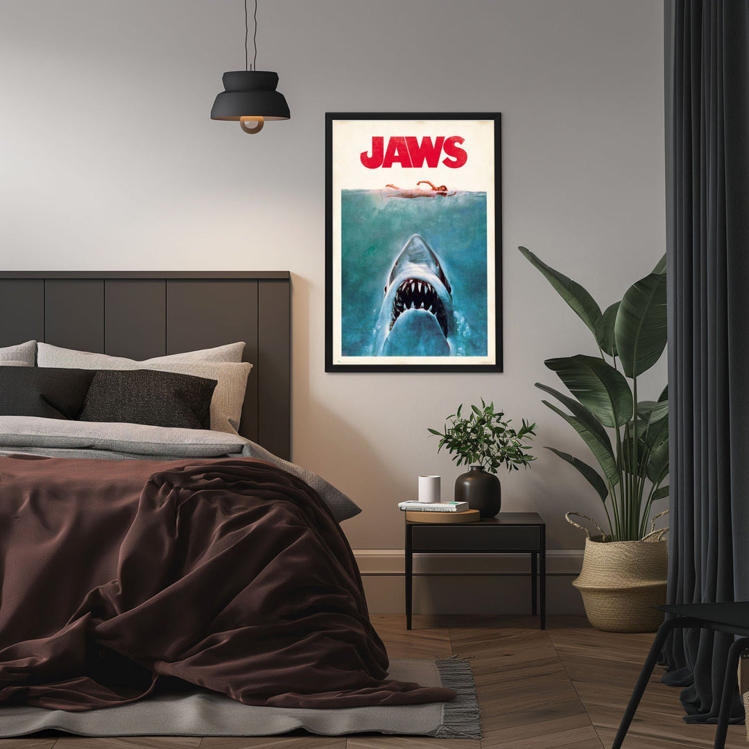 "Jaws" (1975) Framed Movie Poster