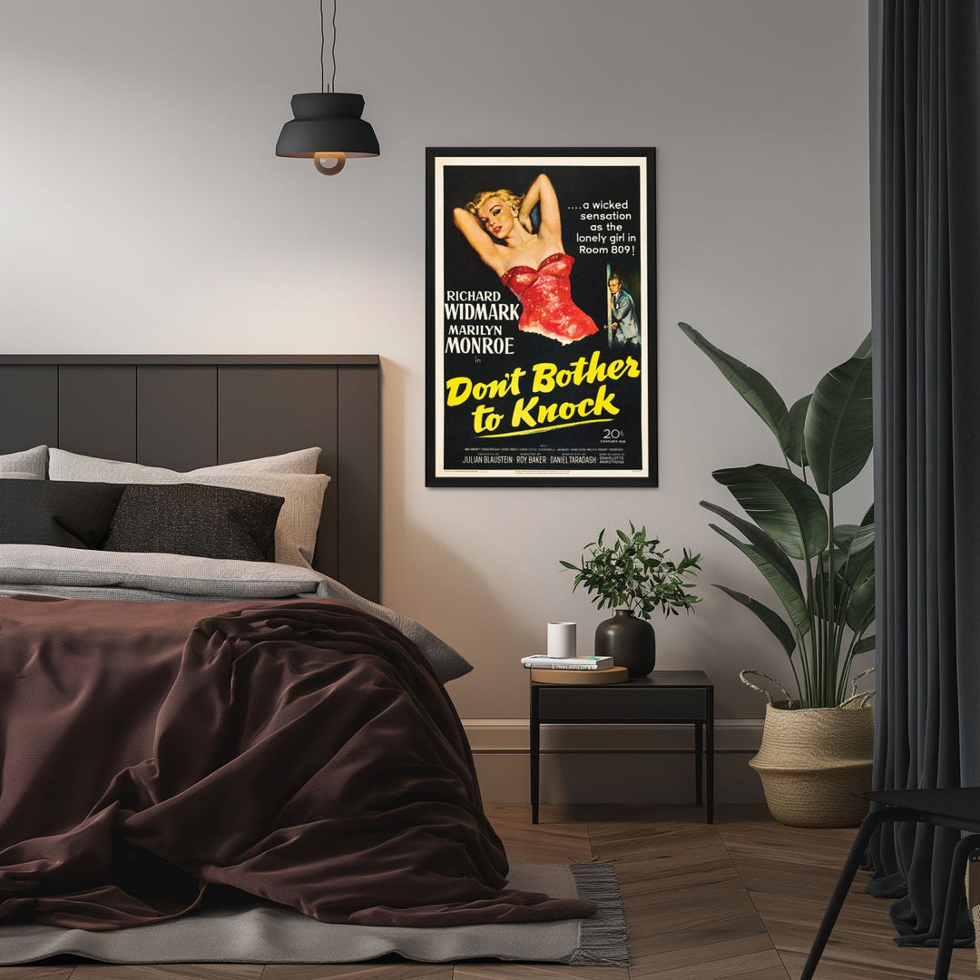 "Don't Bother To Knock" (1952) Framed Movie Poster