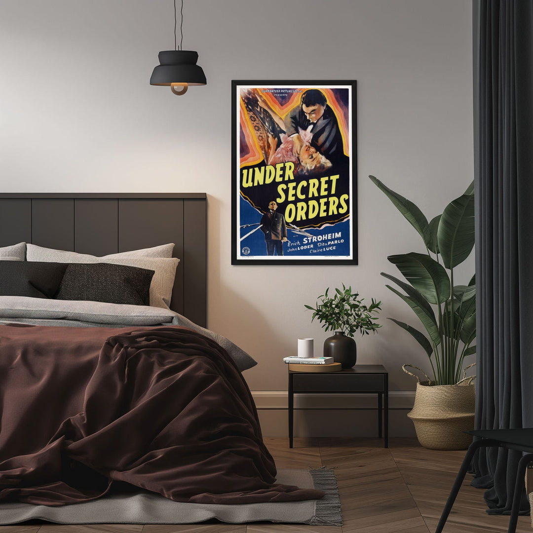 "Under Secret Orders" (1937) Framed Movie Poster