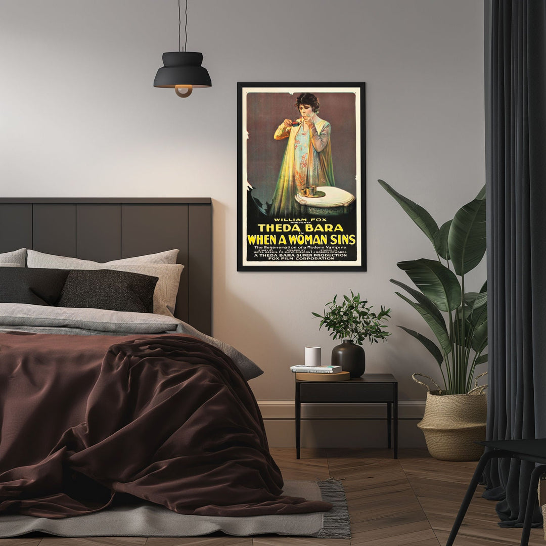 "When A Woman Sins" (1918) Framed Movie Poster