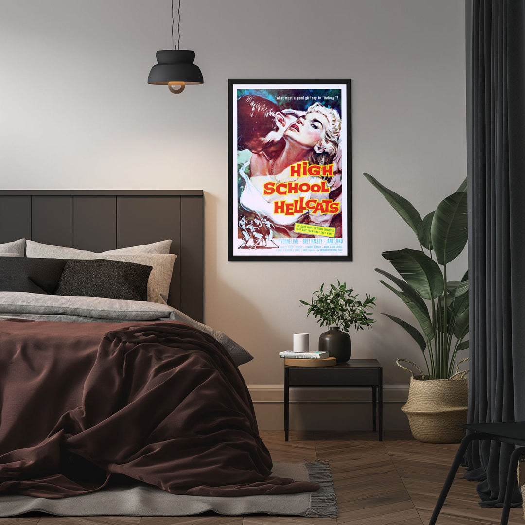 "High School Hellcats" (1958) Framed Movie Poster