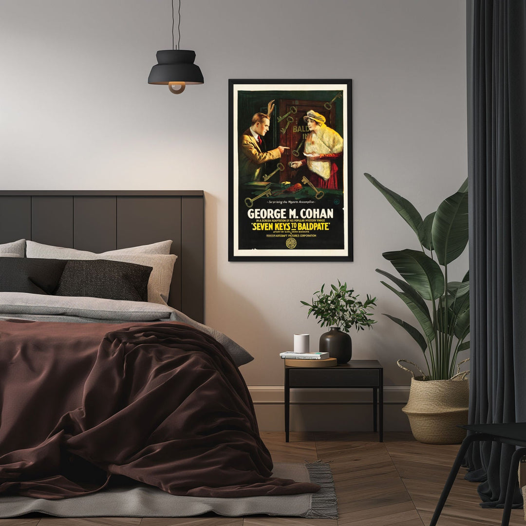 "Seven Keys To Baldpate" (1917) Framed Movie Poster
