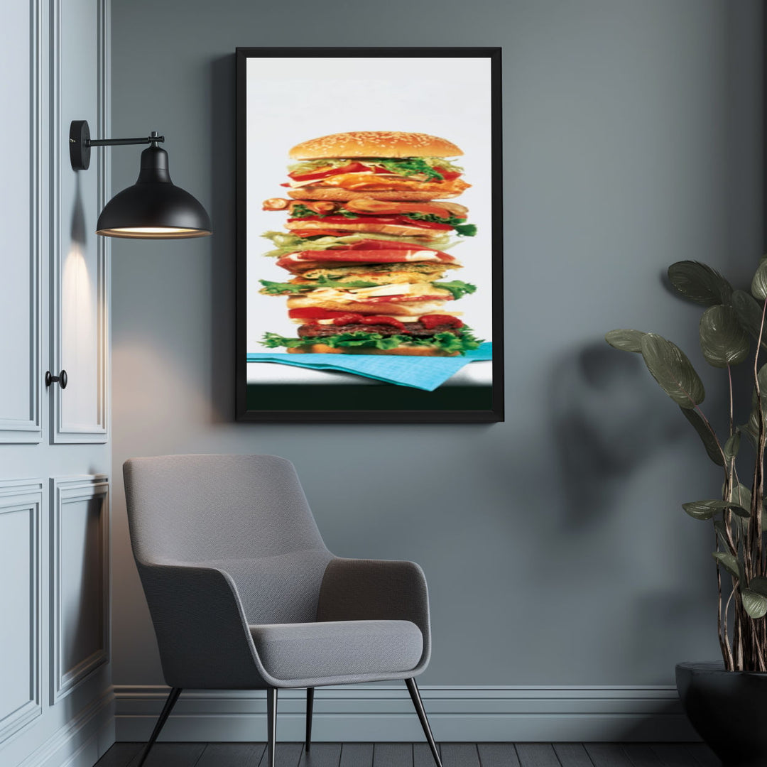 Background with Framed Poster