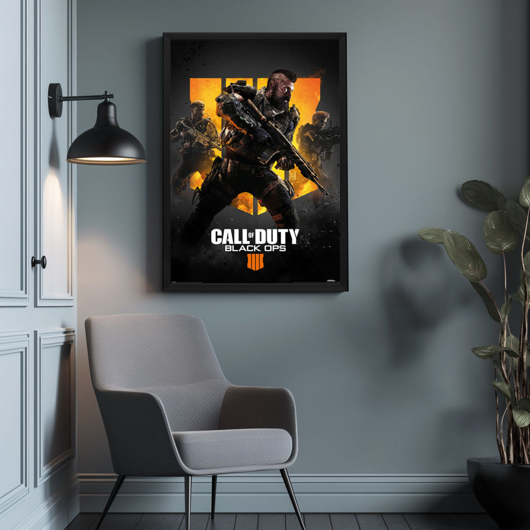 Background with Framed Poster