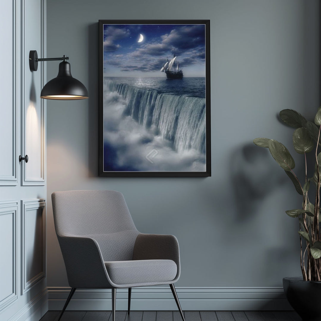 Background with Framed Poster