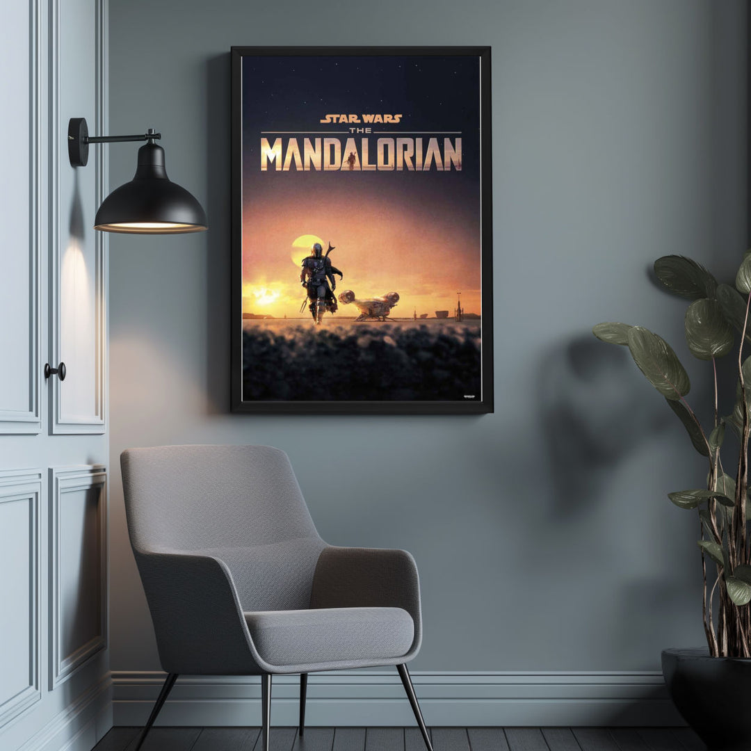 Background with Framed Poster