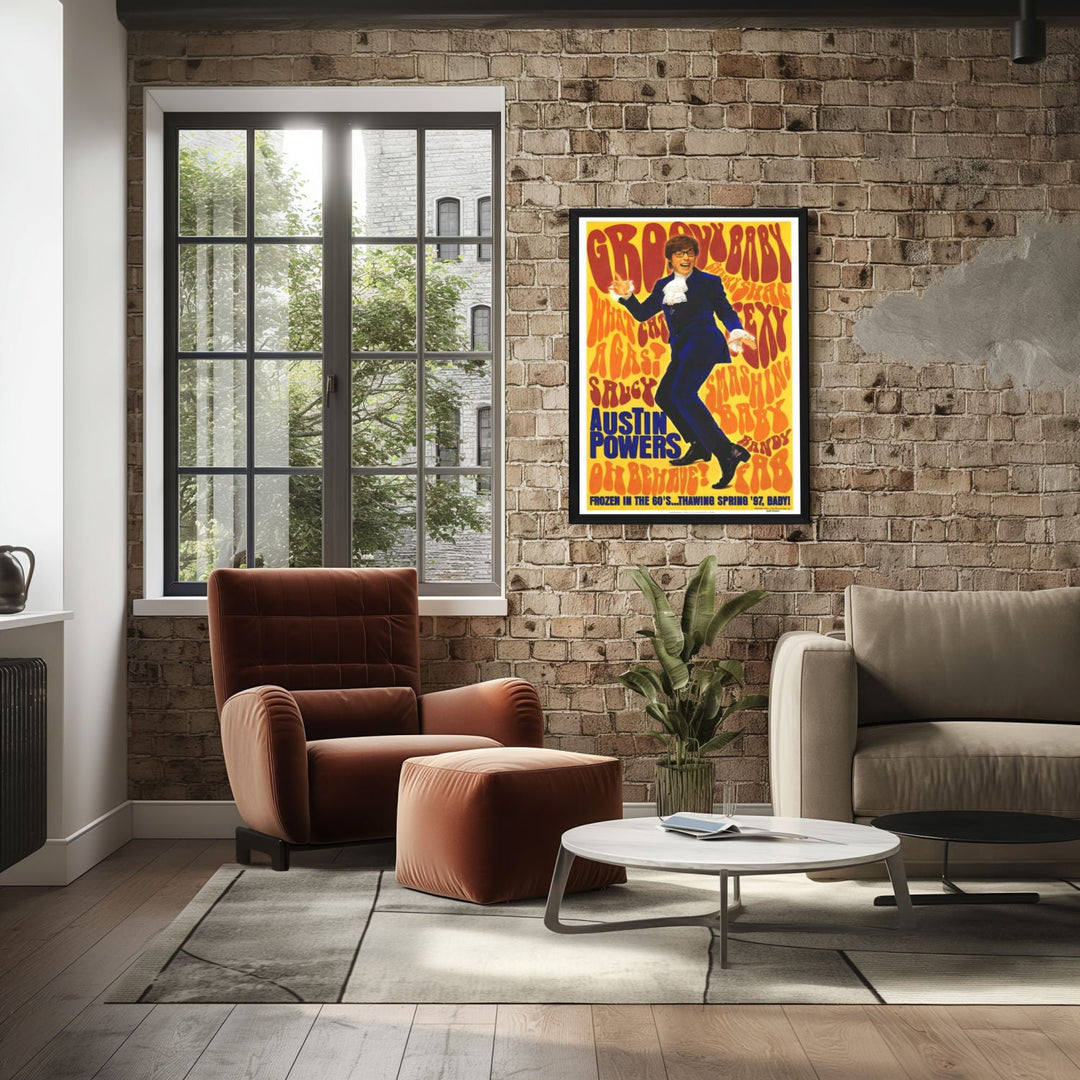 "Austin Powers: International Man Of Mystery" (1997) Framed Movie Poster
