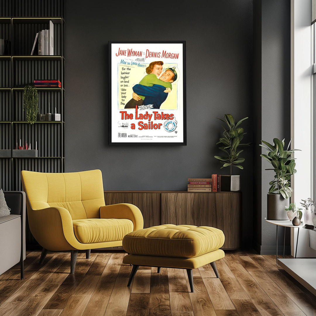 "Lady Takes A Sailor" (1949) Framed Movie Poster