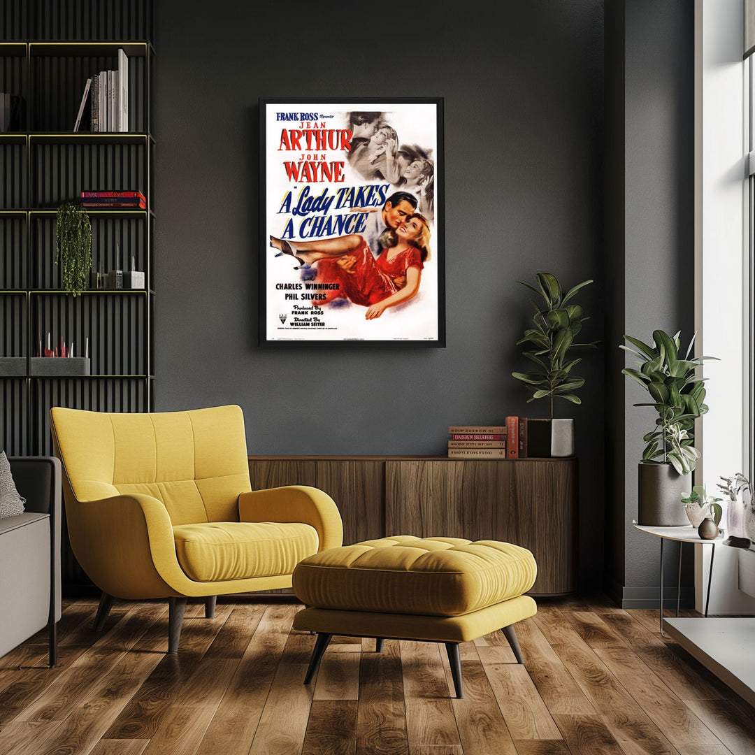 "Lady Takes A Chance" (1943) Framed Movie Poster