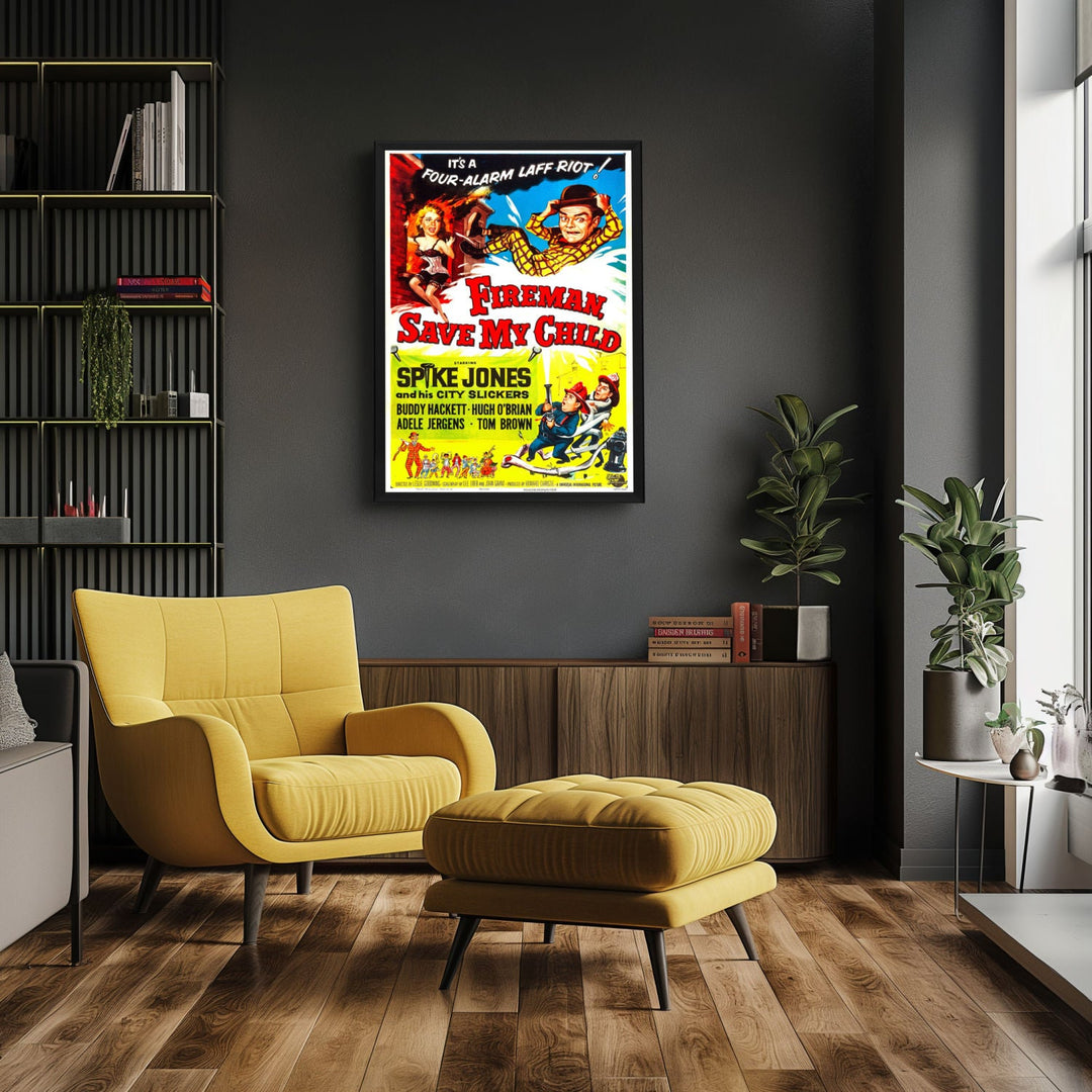 "Fireman Save My child" (1954) Framed Movie Poster
