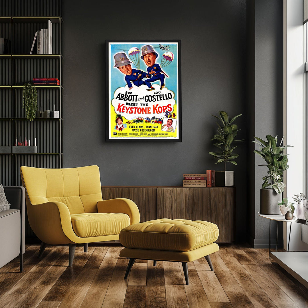 "Abbott and Costello Meet the Keystone Kops" (1955) Framed Movie Poster