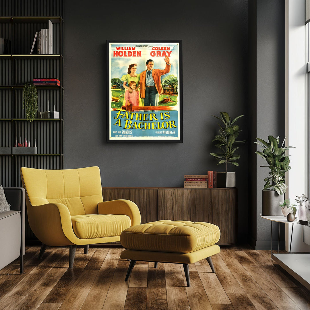 "Father Is A Bachelor" (1950) Framed Movie Poster