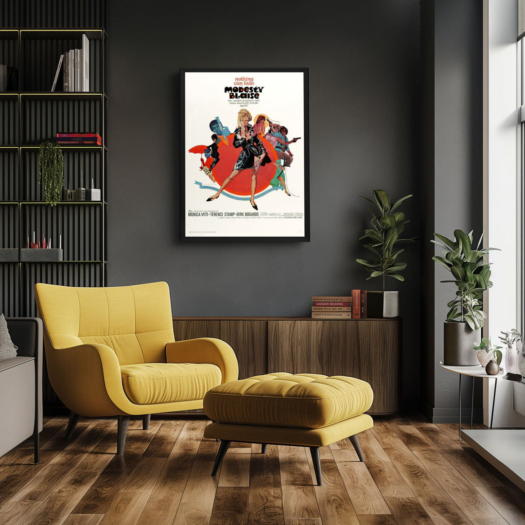 "Modesty Blaise" (1966) Framed Movie Poster