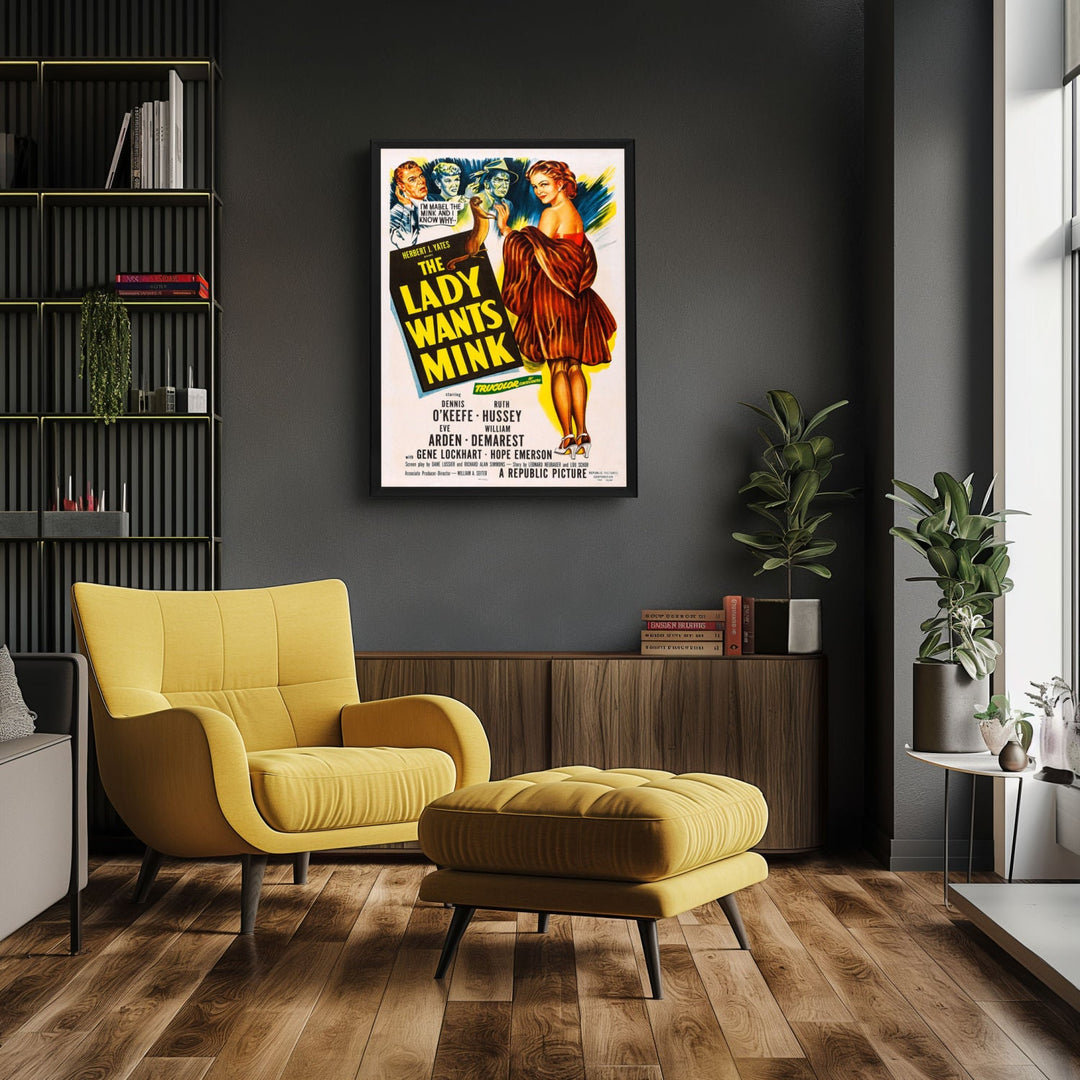 "Lady Wants Mink" (1953) Framed Movie Poster
