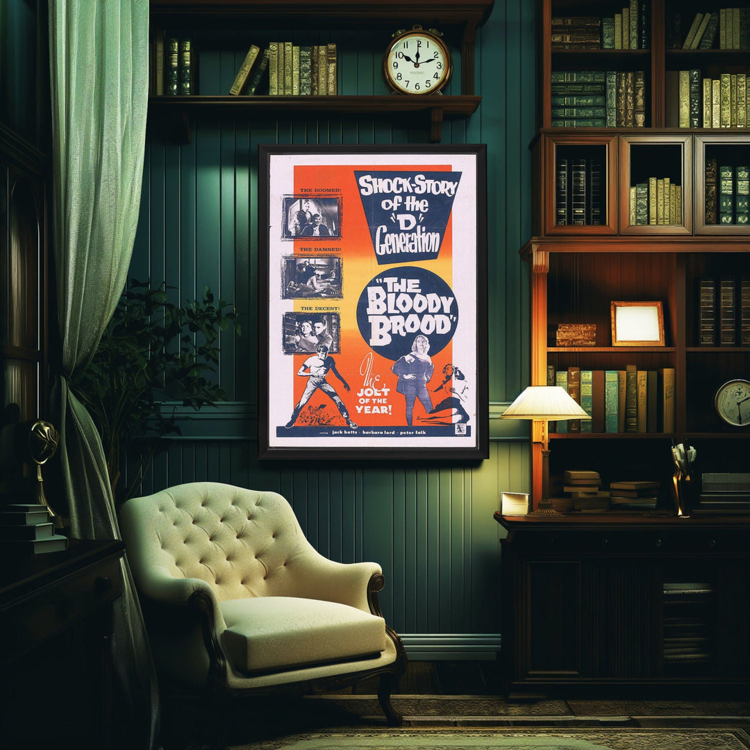"Bloody Brood" (1959) Framed Movie Poster