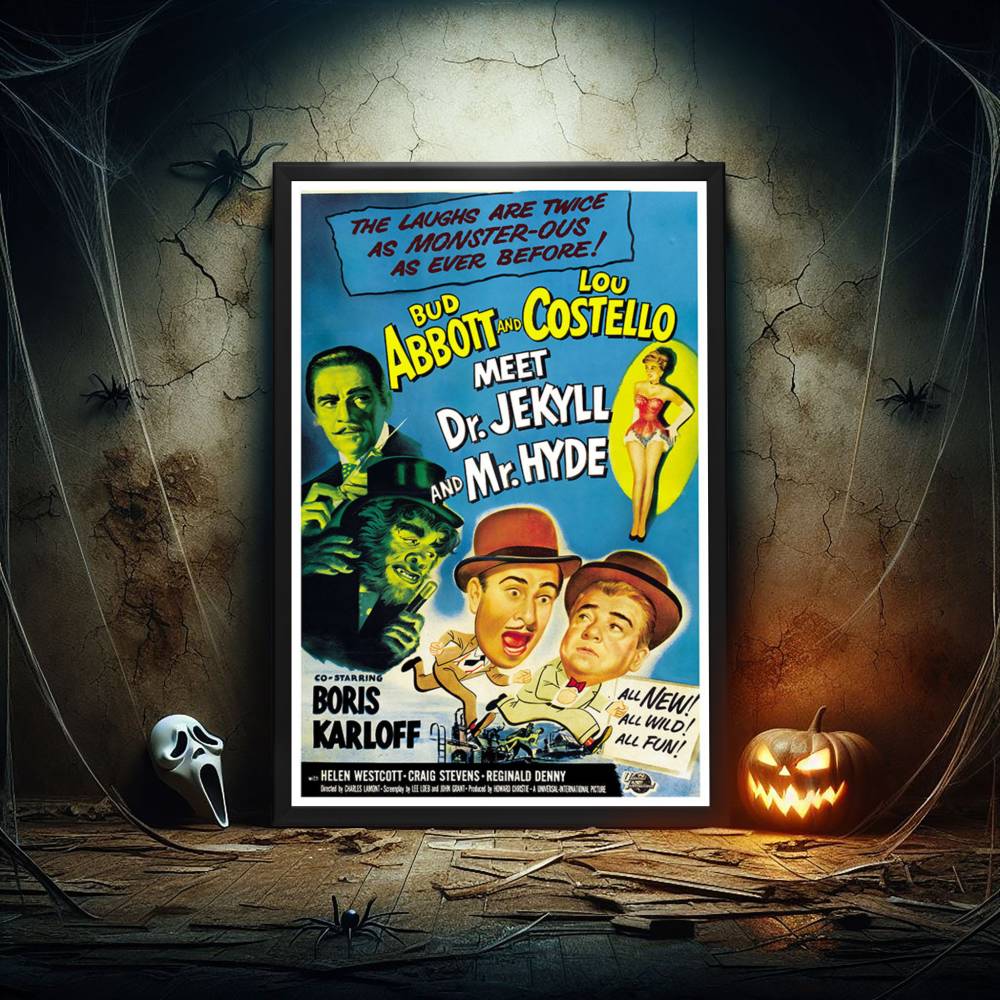 "Abbott And Costello Meet Dr. Jekyll And Mr. Hyde" (1953) Framed Movie Poster