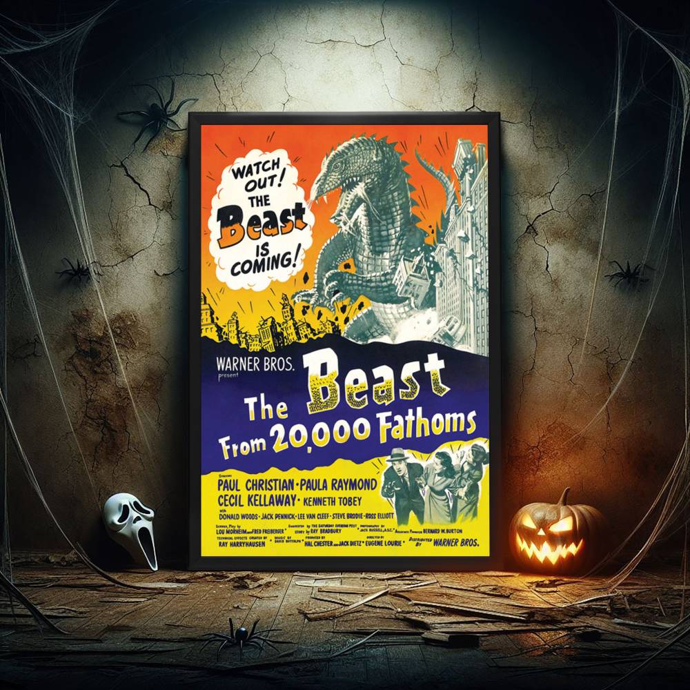 "Beast From 20,000 fathoms" (1953) Framed Movie Poster