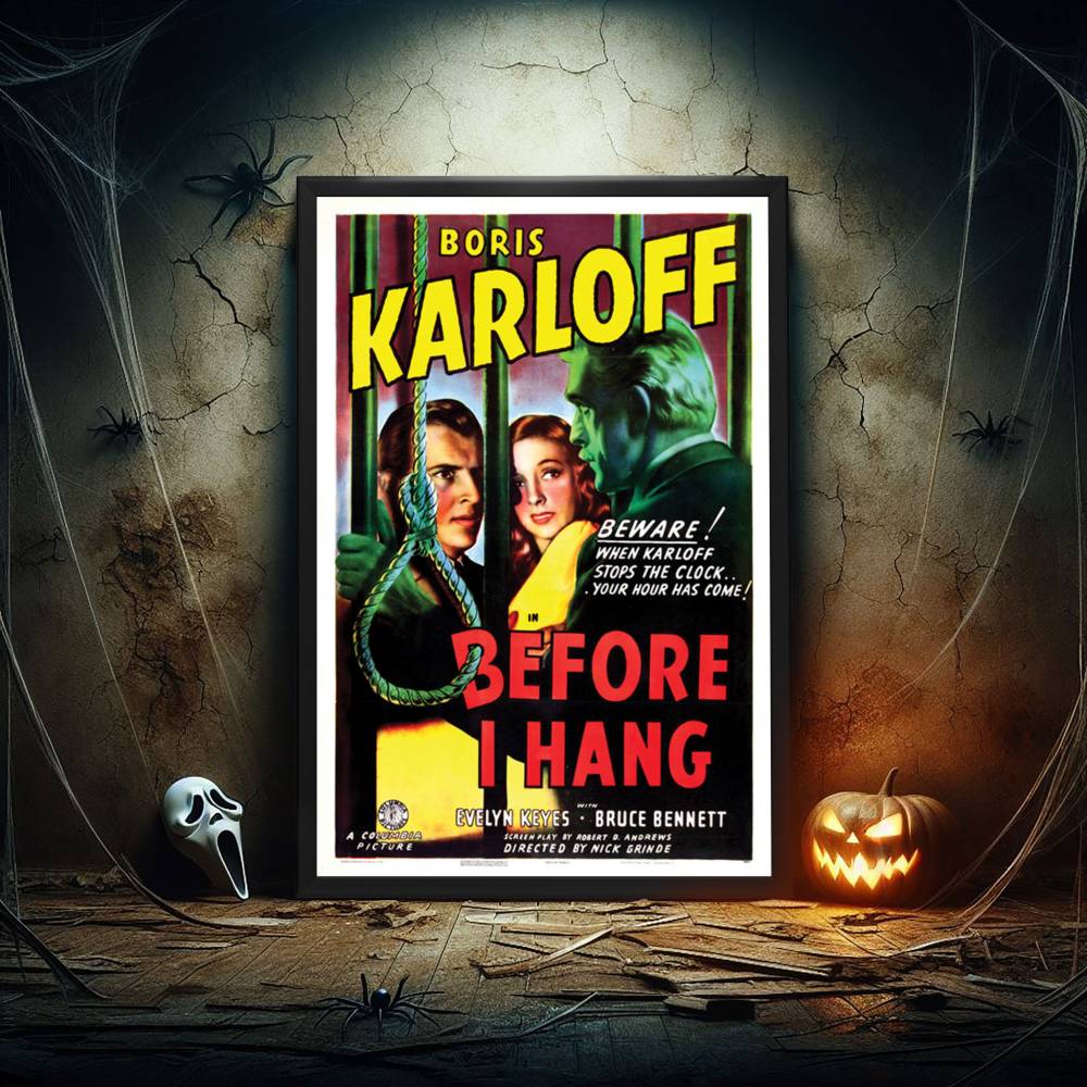 "Before I Hang" (1940) Framed Movie Poster