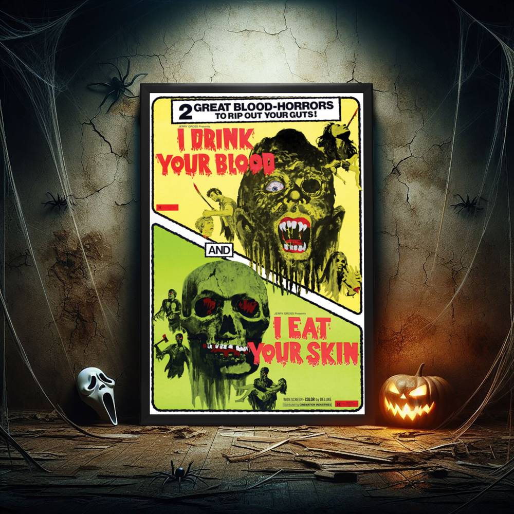 "I Drink Your Blood" (1970) Framed Movie Poster