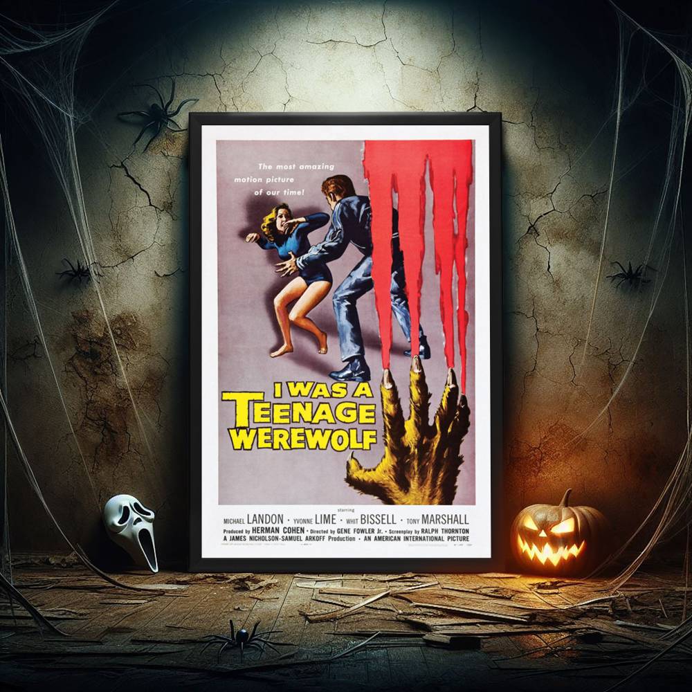 "I Was A Teenage Werewolf" (1957) Framed Movie Poster