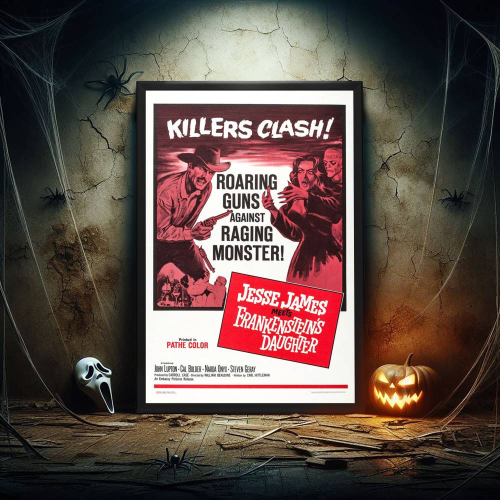 "Jesse James Meets Frankenstein" (1966) Framed Movie Poster