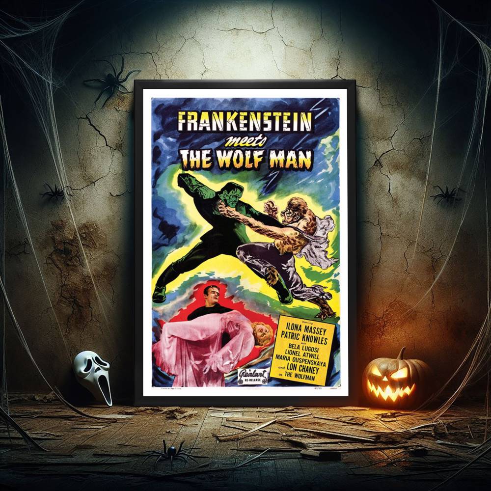 "Frankenstein Meets The Wolf Man" (1943) Framed Movie Poster