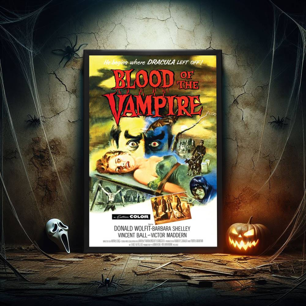 "Blood Of The Vampire" (1958) Framed Movie Poster