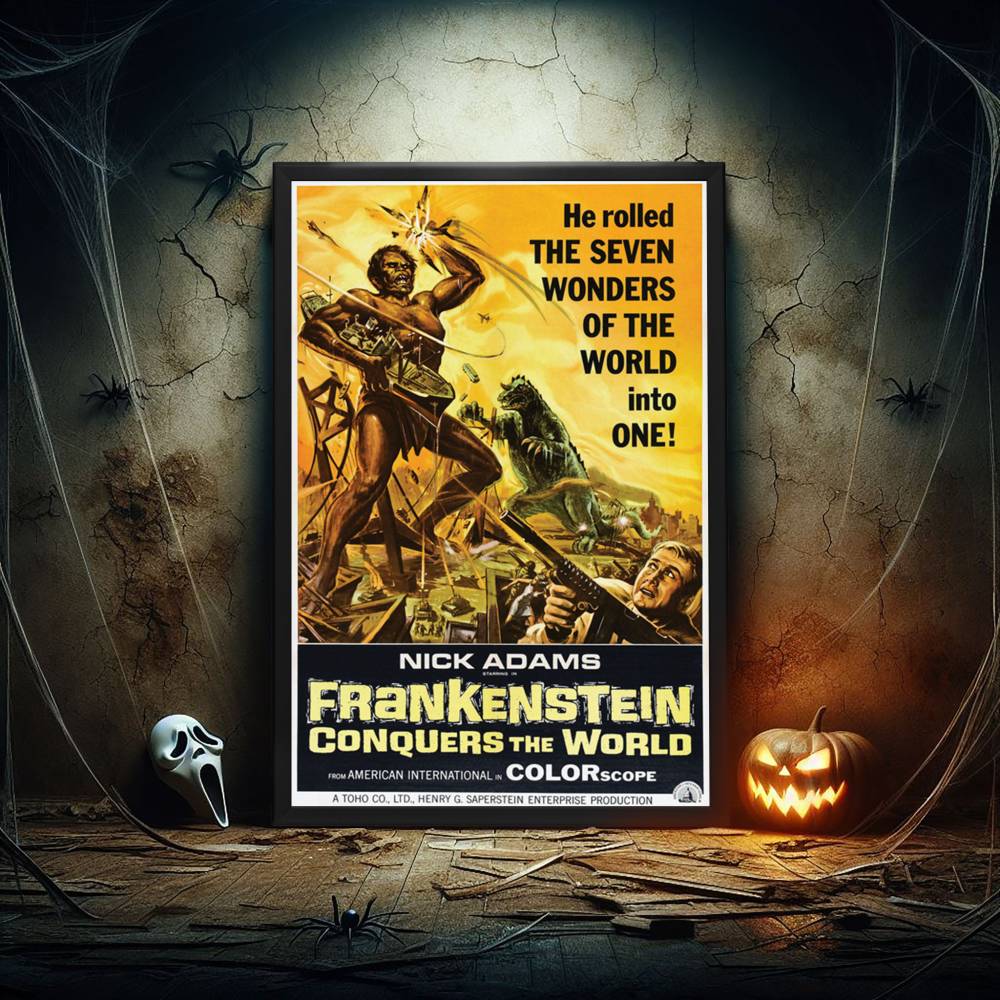 "Frankenstein Conquers The World" (1965) Framed Movie Poster