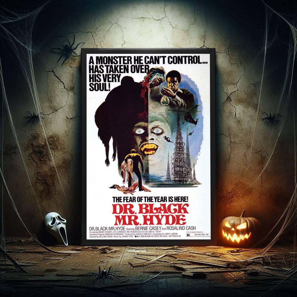 "Dr. Black, Mr. Hyde" (1976) Framed Movie Poster