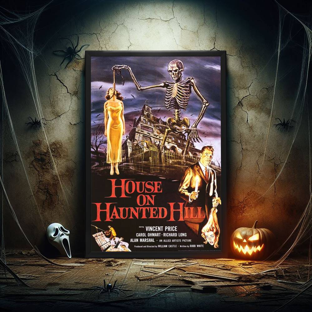 "House on Haunted Hill" (1959) Framed Movie Poster