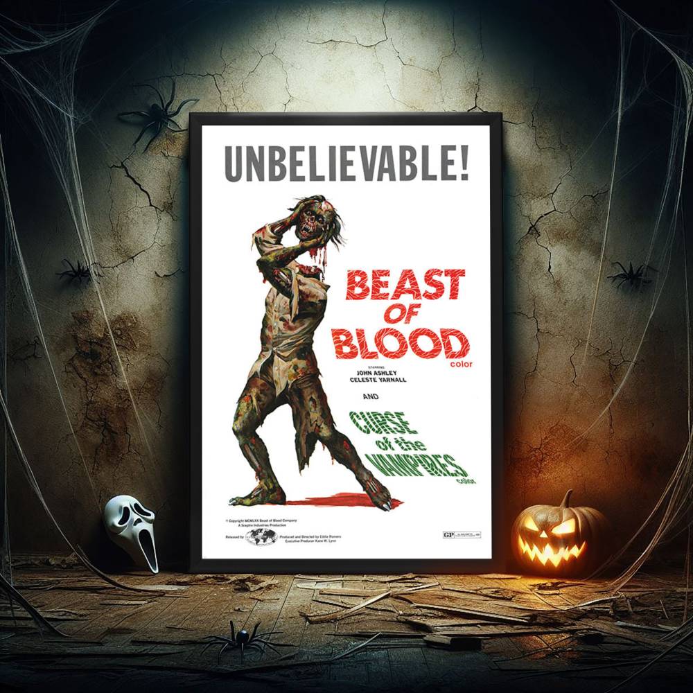 "Beast of Blood" (1971) Framed Movie Poster