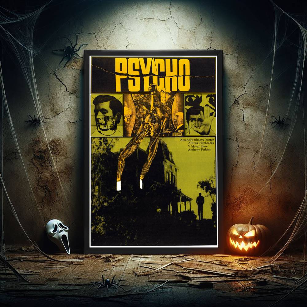 "Psycho" (1960) Framed Movie Poster