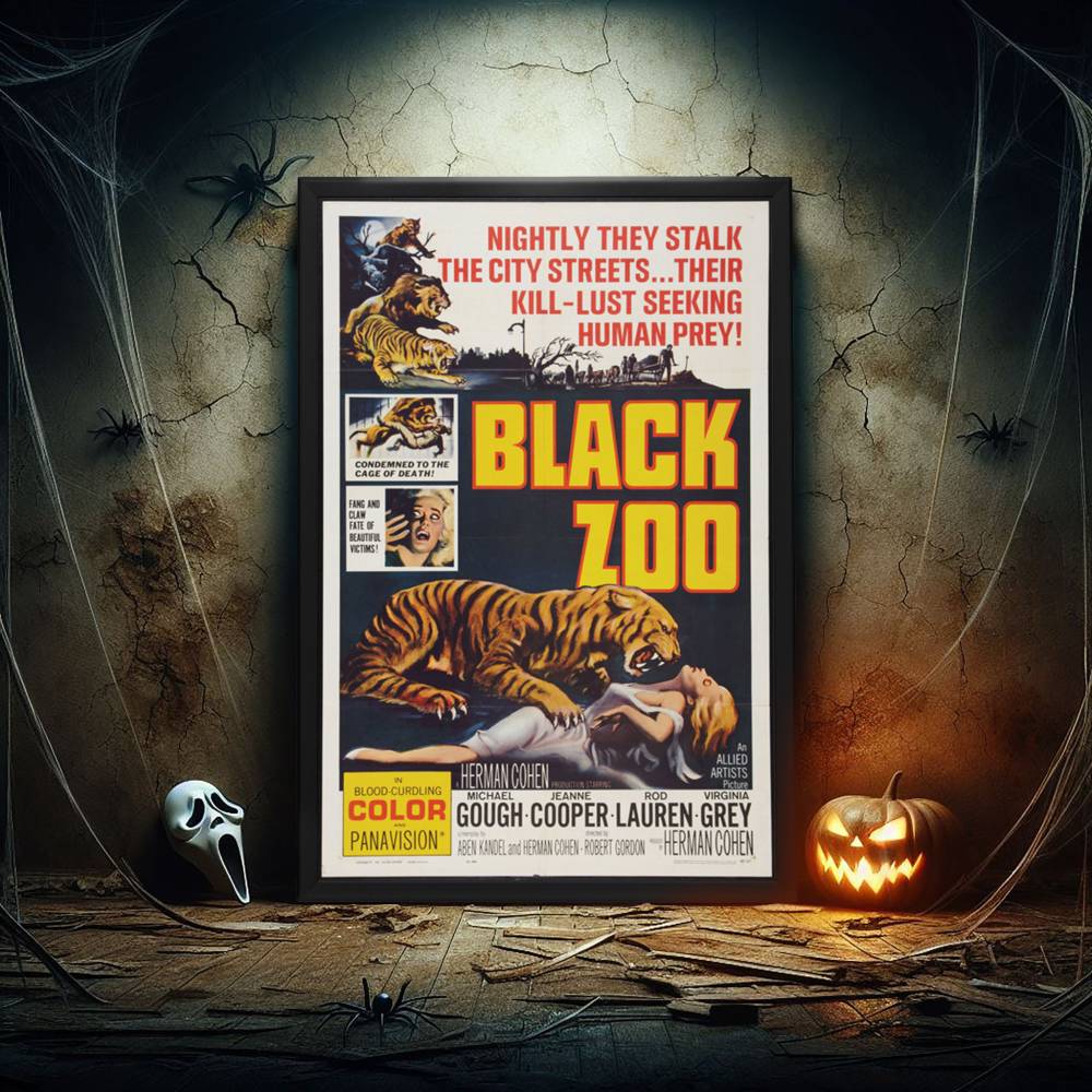 "Black Zoo" (1963) Framed Movie Poster