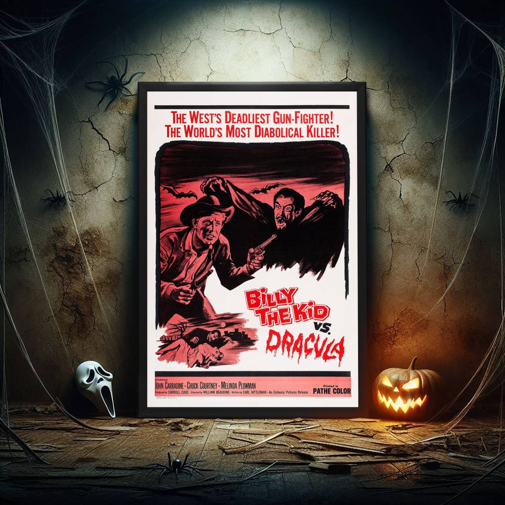 "Billy The Kid Vs Dracula" (1966) Framed Movie Poster