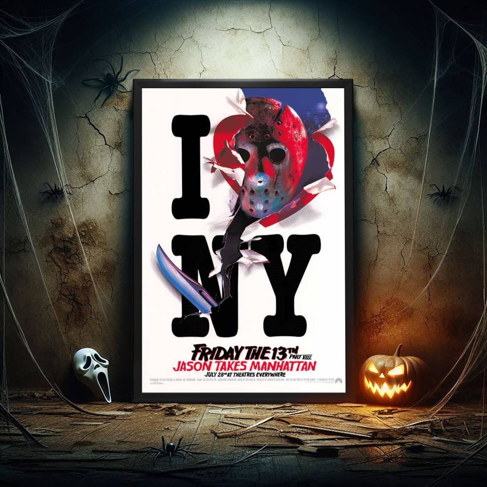 "Friday the 13th Part VIII: Jason Takes Manhattan" (1989) Framed Movie Poster