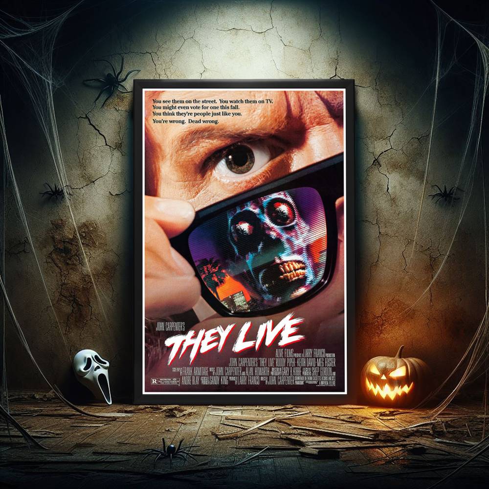 "They Live" (1988) Framed Movie Poster
